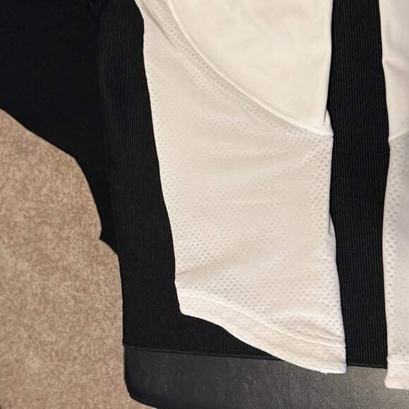 LULULEMON Women's Large White Ready Set Go Crop Mesh Panels - Picture 6 of 11